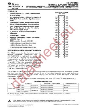 SN74AVC16T245DGVR datasheet  